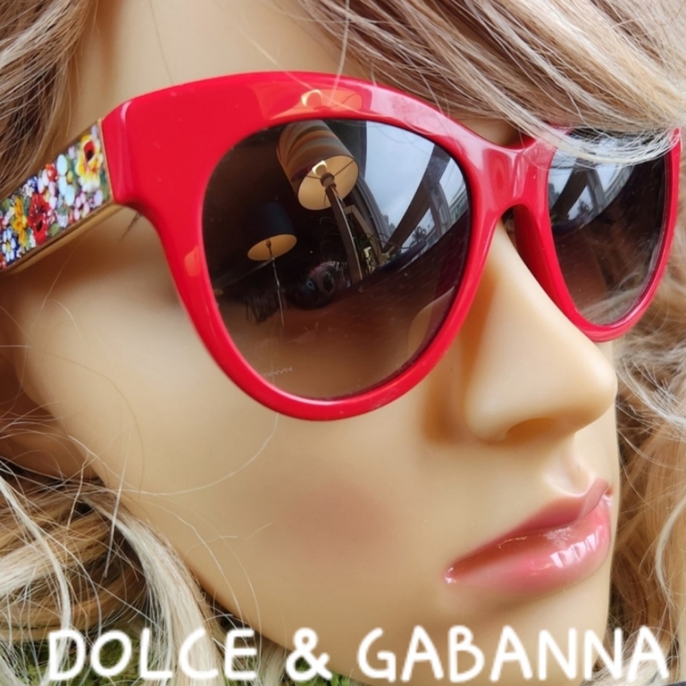 DOLCE & GABBANA Red Mosaico ARTSY Italy MOSIAC Gradient Lens Sunglasses DG 4215 - Picture 3 of 16